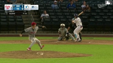 Elijah Hainline out on a sacrifice fly to center fielder Druw Jones. Kole Myers scores.