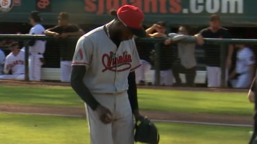 Daury Vasquez records his first Single-A strikeout
