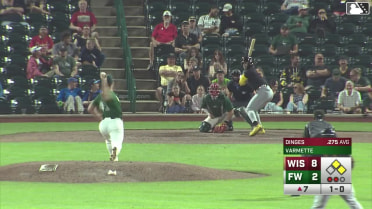 David García singles on a line drive to center fielder Jake Cunningham. Daniel Dickinson scores.