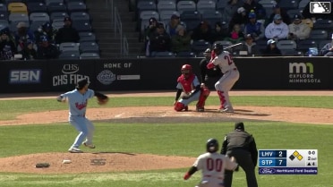 Paul McIntosh doubles (3) on a sharp line drive to center fielder Walker Jenkins. Christian Cairo scores. Carter Kieboom scores.