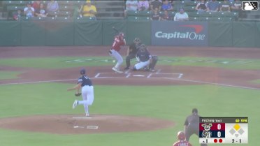 Dylan Dreiling singles on a ground ball to center fielder Kai Roberts. Frainyer Chavez scores.