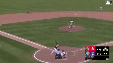 Eric Snow out on a sacrifice fly to center fielder Will Turner. Tucker Toman scores.