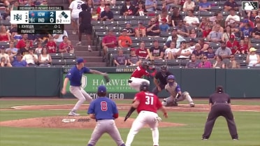 Termarr Johnson doubles (14) on a fly ball to right fielder Greg Jones. Derek Berg scores. Dominic Fletcher to 3rd.
