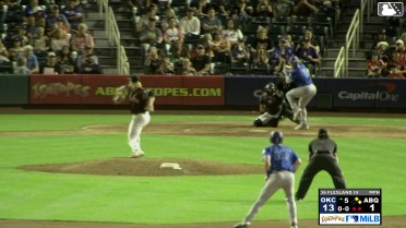 Enrique Hernández singles on a fly ball to right fielder Charlie Condon. Tyler Fitzgerald scores. Zach Ehrhard to 3rd.