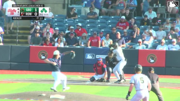 Jhonny Severino out on a sacrifice fly to left fielder Dixon Williams. Yordany De Los Santos scores. Easton Carmichael to 3rd. Axiel Plaz to 2nd.