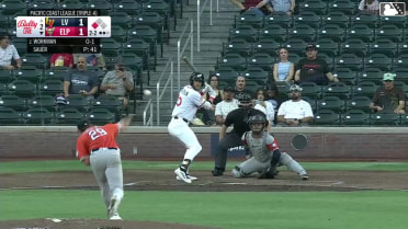 Gage Workman singles on a sharp line drive to center fielder Brayan Buelvas. Blake Hunt scores.