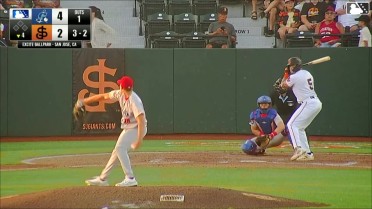 Cam Maldonado homers (14) on a fly ball to left field.