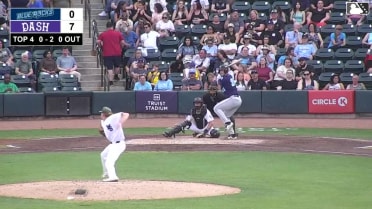 Ethan Petry homers (8) on a line drive to left field.