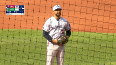 Sean Manea strikes out three in rehab start