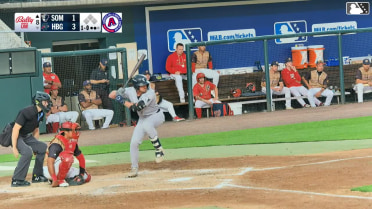 Garrett Martin homers (18) on a fly ball to left center field.