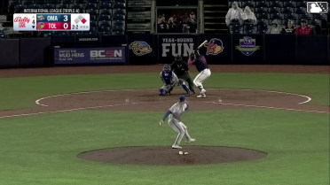 Eduardo Valencia homers (3) on a line drive to left center field. Jace Jung scores.