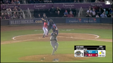 Jesús Made doubles (5) on a sharp line drive to left fielder Matthew Lugo. Dasan Brown scores.