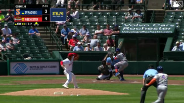 Kevin Parada singles on a line drive to center fielder Joey Wiemer. Jackson Cluff scores.