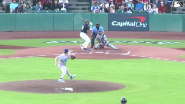 Albert Fabian out on a sacrifice fly to left fielder Luis Baez. Braedon Karpathios scores.