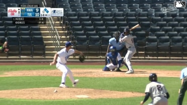 Daniel Vazquez grounds into a double play, second baseman Jake Gelof to first baseman Joe Vetrano. Spencer Nivens out at 2nd. Daniel Vazquez out at 1st.