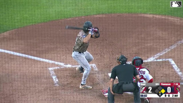 Nick Raposo out on a sacrifice fly to right fielder Won-Bin Cho. Caleb Cali scores.