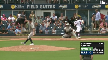 Luis Matos homers (2) on a fly ball to left field.
