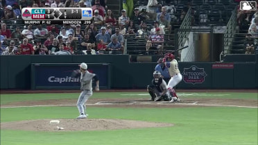 Ramon Mendoza homers (6) on a fly ball to left center field.