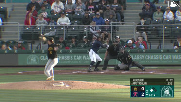 Miles Mastrobuoni singles on a soft line drive to left fielder Bryce Teodosio. Stuart Fairchild scores.