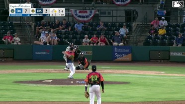Connor Rasmussen homers (1) on a fly ball to right center field. Stone Russell scores.