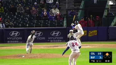 William Simoneit doubles (5) on a sharp fly ball to left fielder CJ Kayfus. Josh Rivera scores.