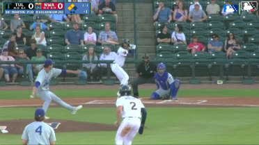 Sam Kulasingam flies into a sacrifice double play, left fielder Zyhir Hope to third baseman Kyle Nevin. Carson Roccaforte scores. Jack Pineda out at 3rd.