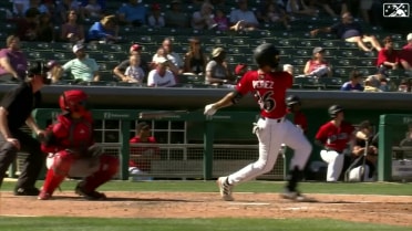 Joe Perez smacks a two-run homer to left field