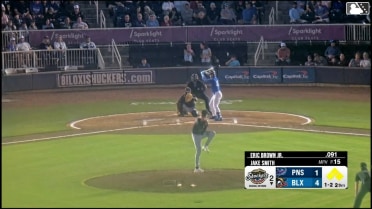 Eric Brown Jr. singles on a ground ball to center fielder Dillon Lewis. Blake Burke scores. Mike Boeve scores. Matthew Wood to 2nd.