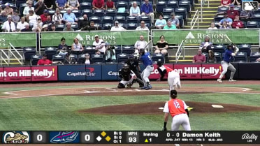 Damon Keith doubles (7) on a sharp line drive to left fielder Brendan Jones. Dylan O'Rae scores. Jesús Made scores.