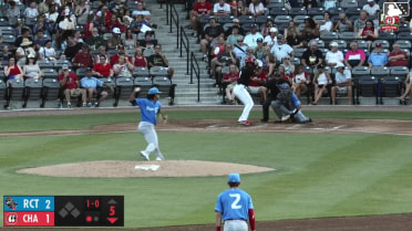 Zavier Warren homers (5) on a fly ball to right field.