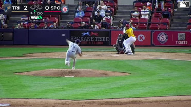 Tevin Tucker singles on a line drive to left fielder Gage Harrelson.