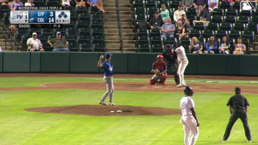 Blake Perkins singles on a ground ball to shortstop Tristan Gray. Kyle Manzardo scores. Kahlil Watson to 3rd. Ralphy Velazquez to 2nd.