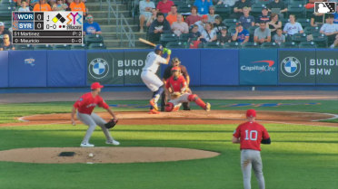 Ronny Mauricio singles on a ground ball to right fielder Allan Castro. Nick Morabito scores.