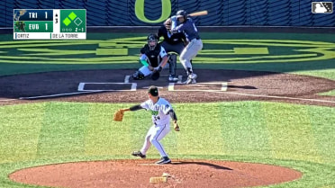 Capri Ortiz out on a sacrifice fly to left fielder Jose Ramos. Alberto Rios scores. Gage Harrelson to 3rd.