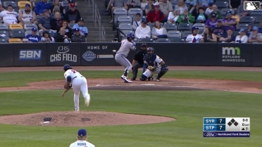 MJ Melendez homers (21) on a fly ball to right center field.