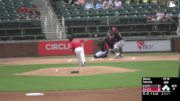 Carter Graham singles on a ground ball to left fielder James Taussig, deflected by shortstop Colby Shelton. Leo Balcazar scores. Cam Collier to 2nd.