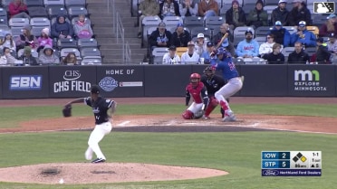 Kevin Alcántara homers (10) on a fly ball to center field. Pedro Ramírez scores.