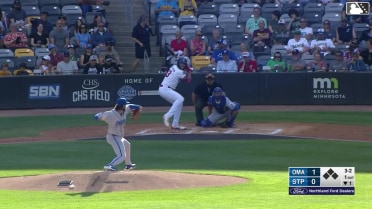 Matt Wallner homers (9) on a fly ball to right field.