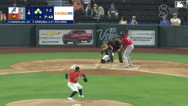 Kristian Robinson out on a sacrifice fly to right fielder Brayan Buelvas. Tyler Locklear scores. Angel Ortiz to 3rd.