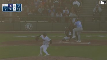 Aaron Parker homers (4) on a fly ball to left field.