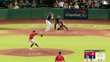 Tirso Ornelas out on a sacrifice fly to right fielder Garrett Spain. Kai Murphy scores.