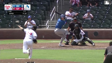 Hyeseong Kim lines into a triple play, first baseman Marcos Castañon to shortstop Gage Workman. Ryan Ward out at 2nd. Matt Gorski out at 1st.