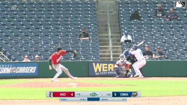 Luca Tresh homers (1) on a line drive to left field.