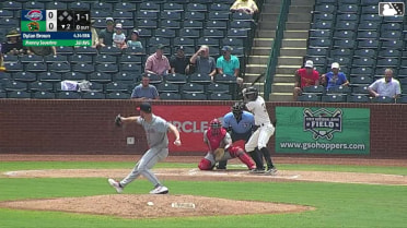 Jhonny Severino homers (22) on a fly ball to left center field.