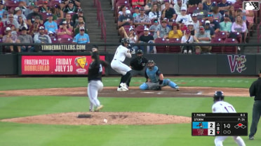 Braylon Payne singles on a ground ball to right fielder Esmil Valencia. Yannic Walther scores.