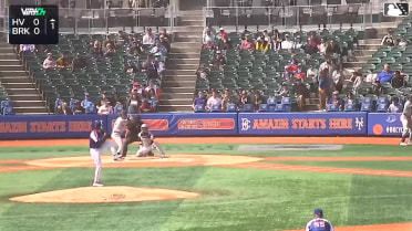 Core Jackson homers (1) on a fly ball to right center field.