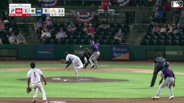 Billy Carlson singles on a line drive to center fielder Slater de Brun. Matthew Boughton scores.
