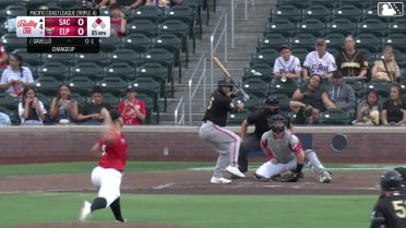 Thomas Gavello singles on a ground ball to right fielder Nick Solak. Turner Hill scores.
