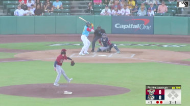 Tirso Ornelas homers (6) on a fly ball to right field.