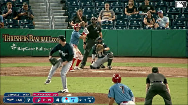 Juan Villavicencio reaches on a fielding error by first baseman Beau Ankeney. Alirio Ferrebus scores.